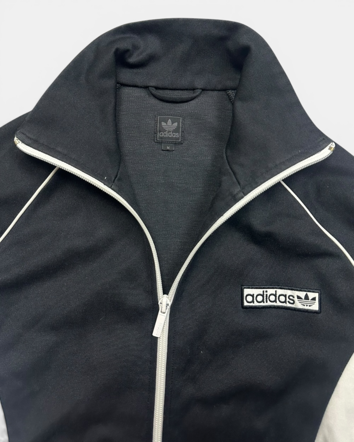 BLACK/WHITE VINTAGE ADIDAS RETRO BECKENBAUER TRACKJACKET 2000S